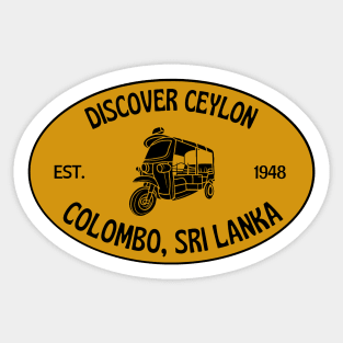 Sri Lanka Vintage Style Sticker